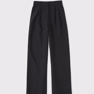 A&F Black Wide-Leg Trousers